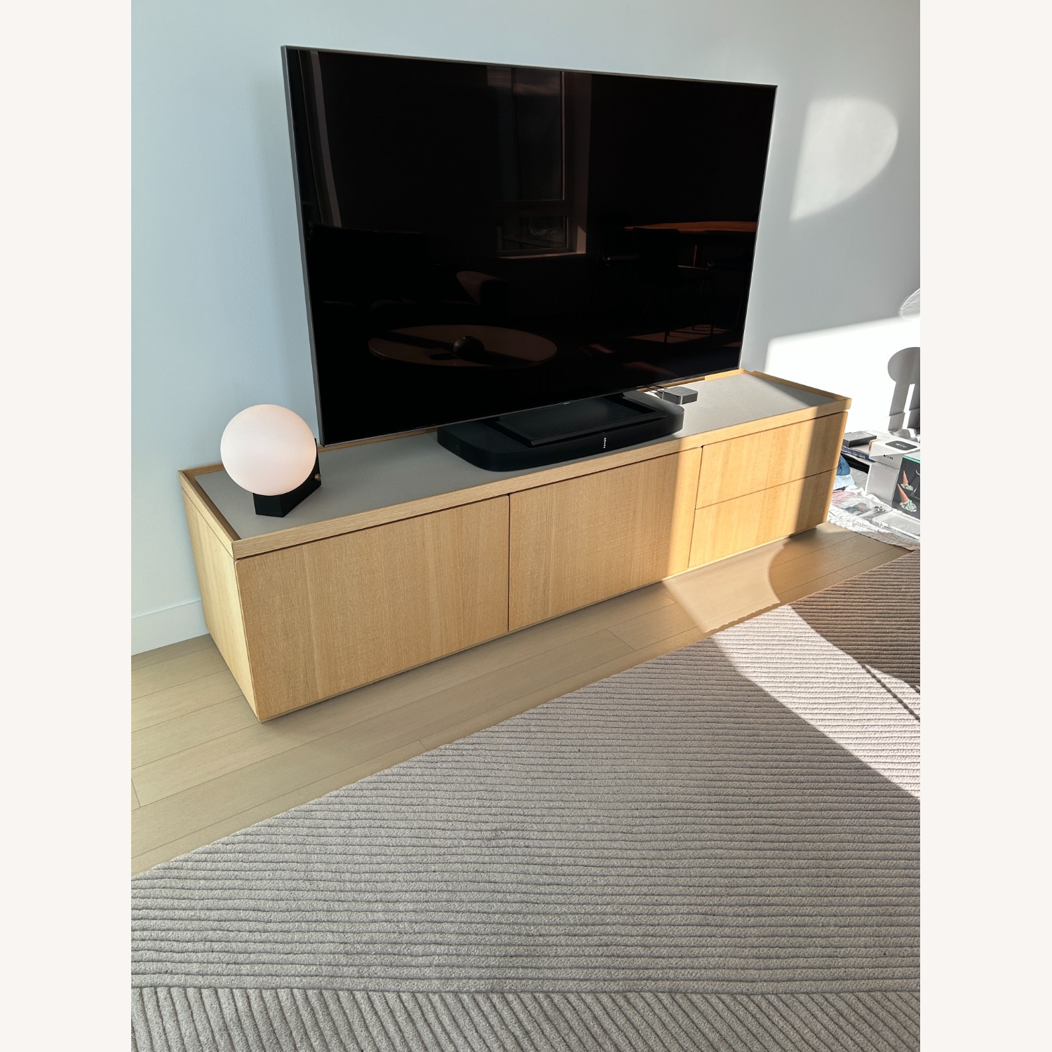 Ligne Roset Light Brown Wood Media Storage - image-0