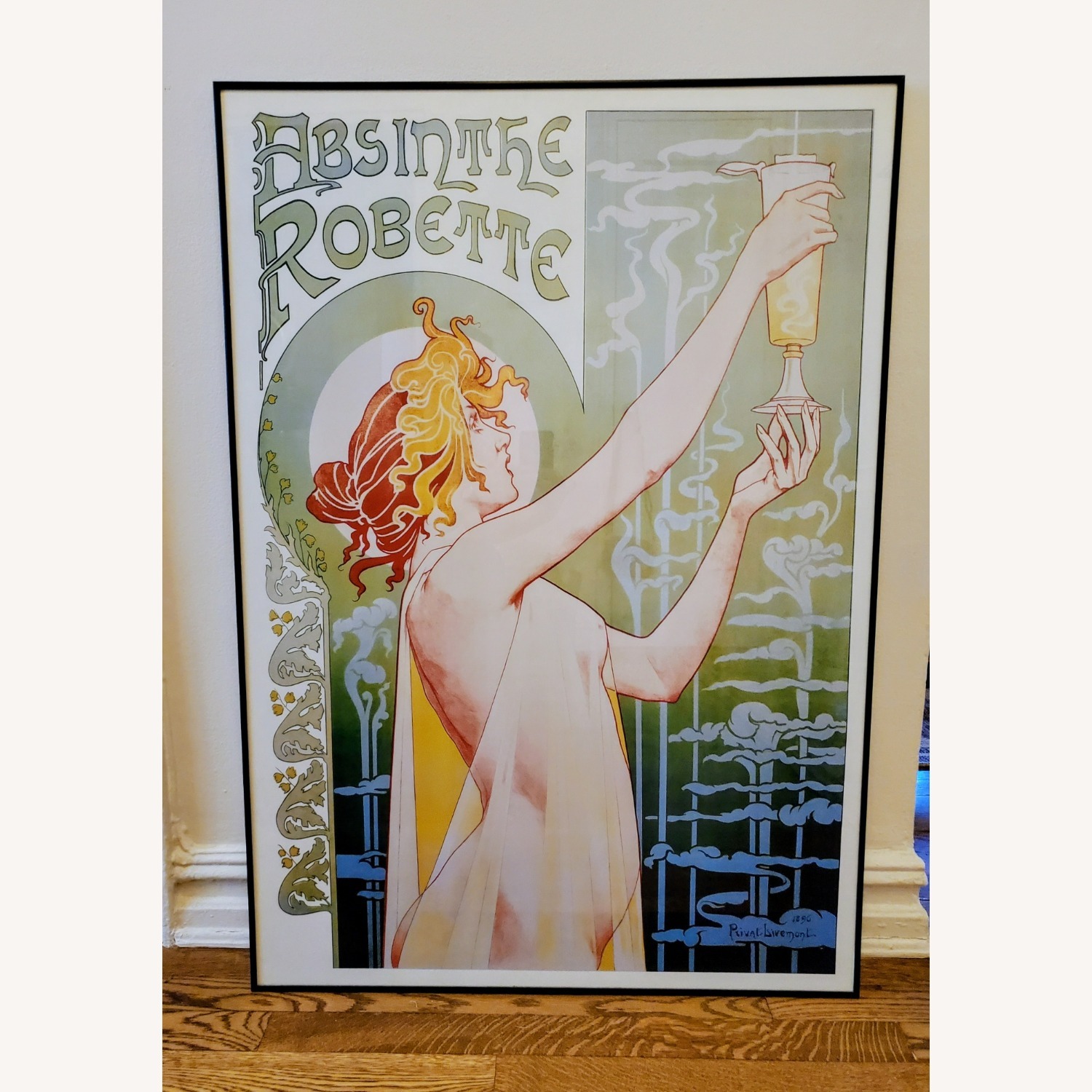 Vintage French Absinthe Robette Liquor Poster - image-1