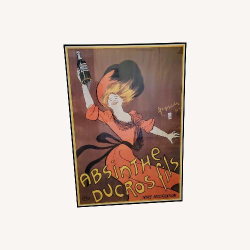 Used Vintage French Absinthe Ducros Fils Liquor Poster for sale on AptDeco