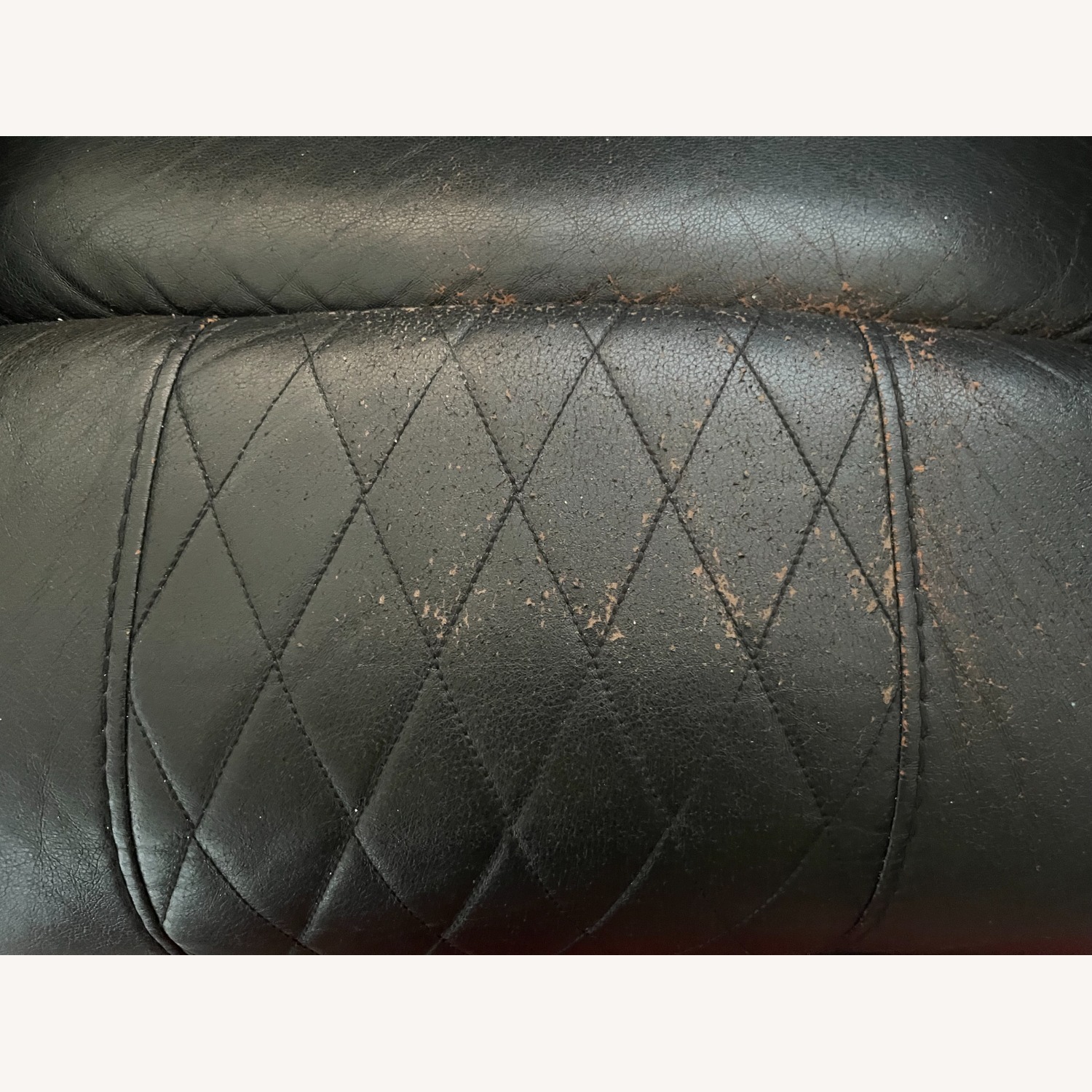 Black Faux Leather 3+ Seater Sofa - image-4