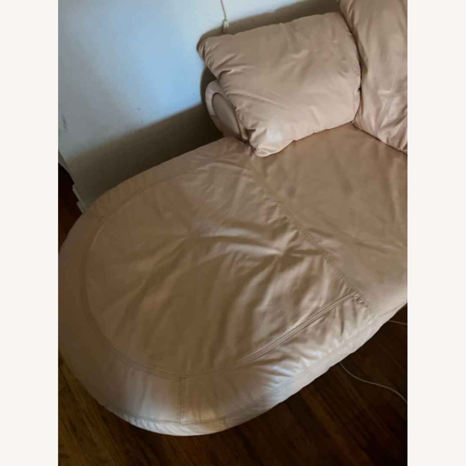 Peach Leather Sofa With Chaise - image-5