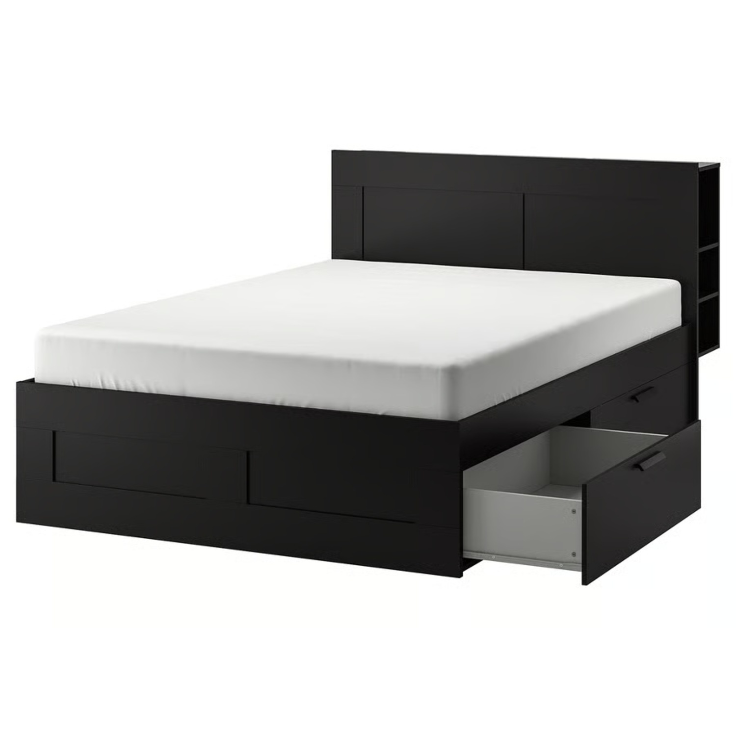 IKEA Brimnes Dark Gray Queen Storage Bed - image-5