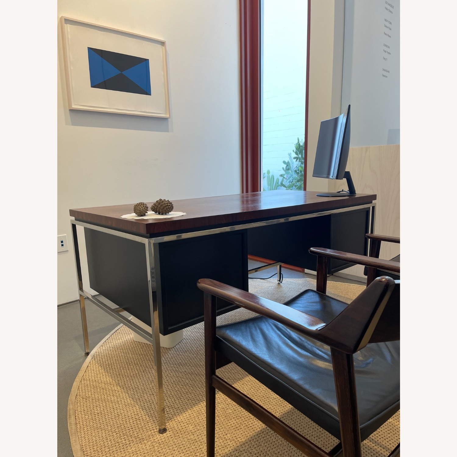 Vintage/Antique Finds Dark Brown Wood Desk - image-6