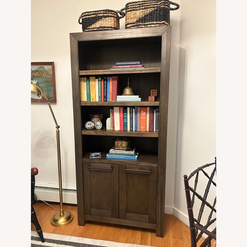 Used Legends Furniture Dark Brown Wood Bookcase for sale on AptDeco