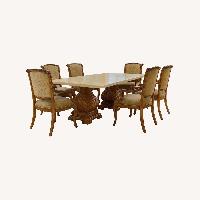 Kreiss Fleur De Lis Dining Table - Stone-Top