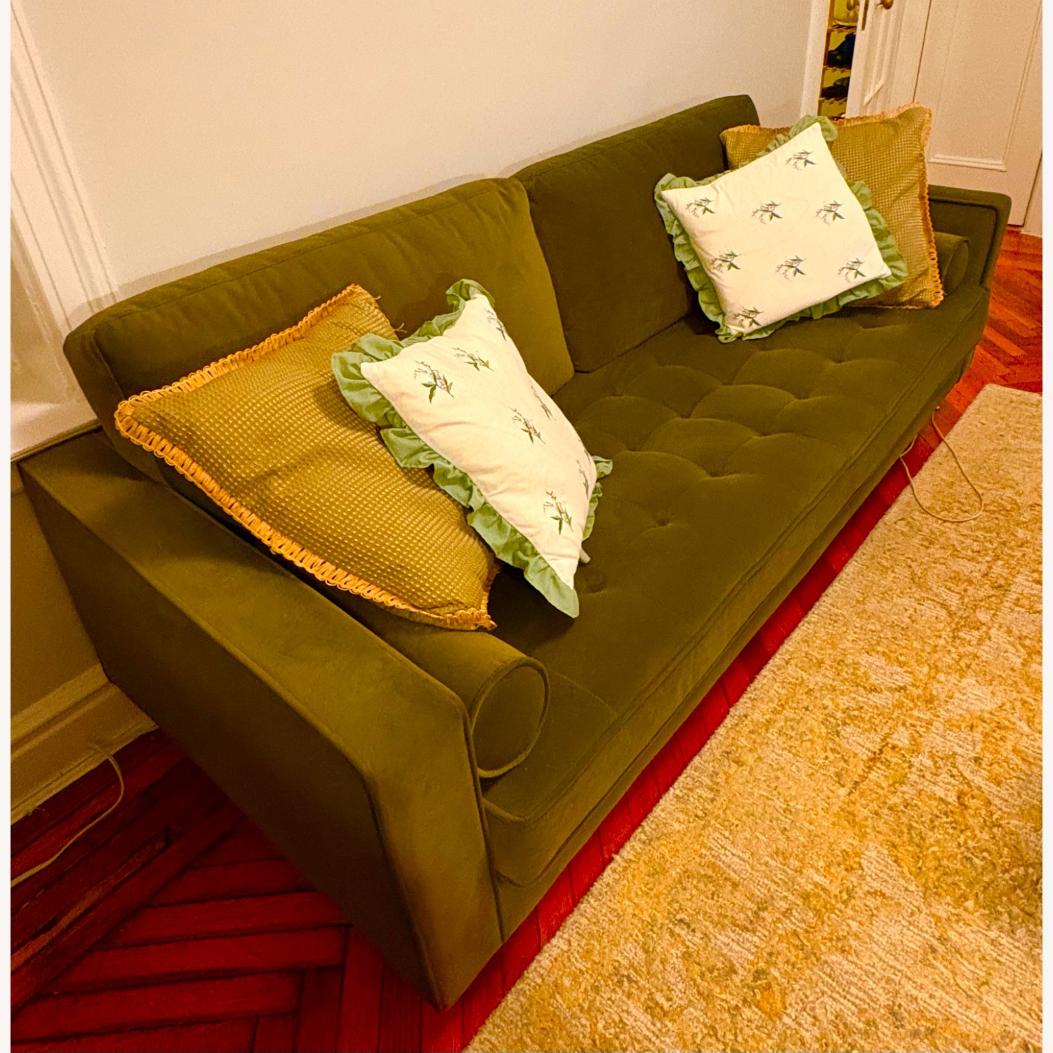 AllModern Classic Velvet Upholstered Sofa - image-2