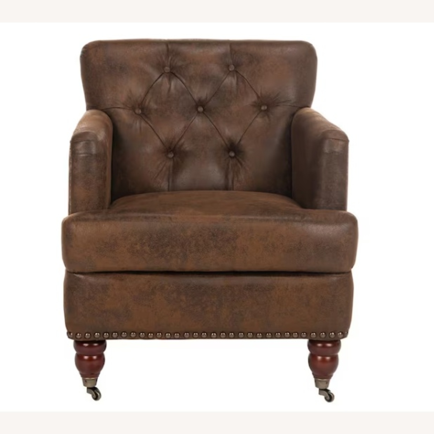 Safavieh Classic Brown Tufted Club Chair - image-4