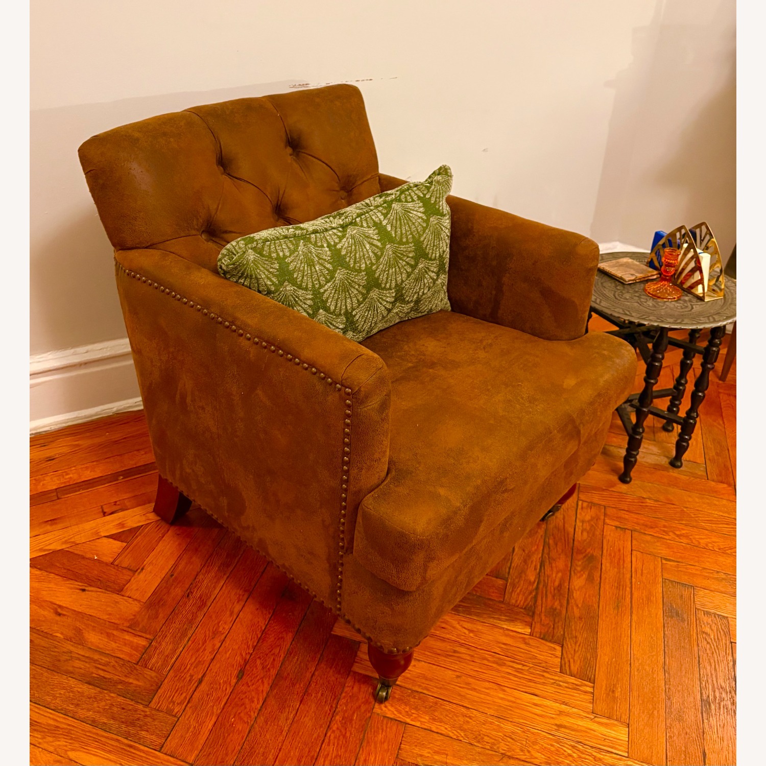 Safavieh Classic Brown Tufted Club Chair - image-2
