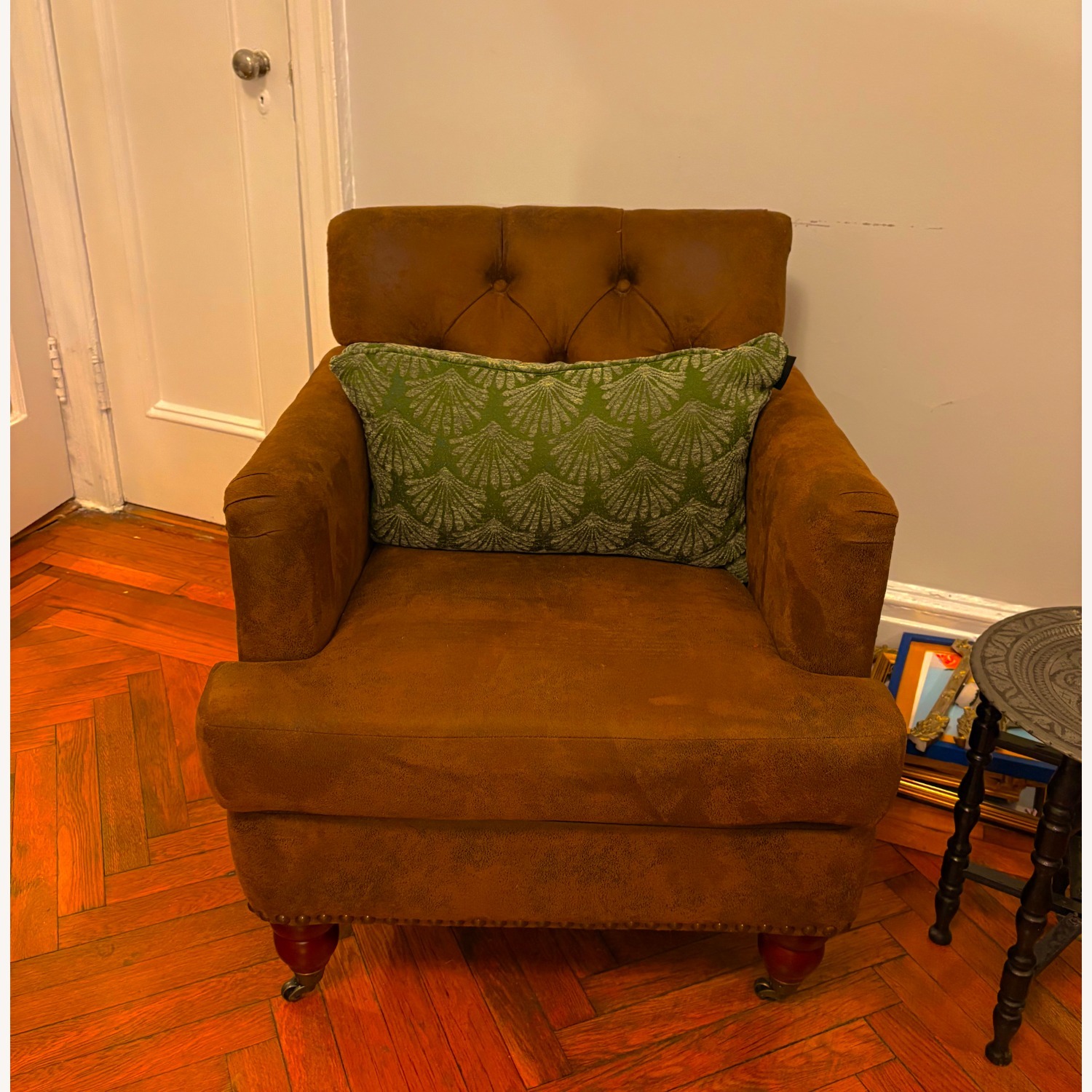 Safavieh Classic Brown Tufted Club Chair - image-1