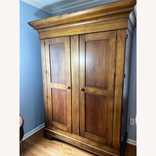 Used Romweber Armoire | Walnut + Maple Armoire for sale on AptDeco
