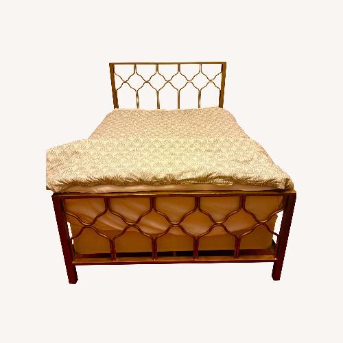 Used Brushed Gold Bedframe for sale on AptDeco