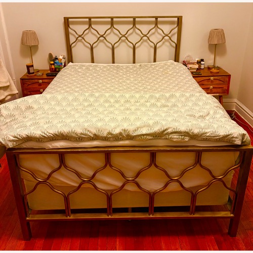 Used Brushed Gold Bedframe for sale on AptDeco