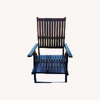 Dark Brown Wood Accent Chair