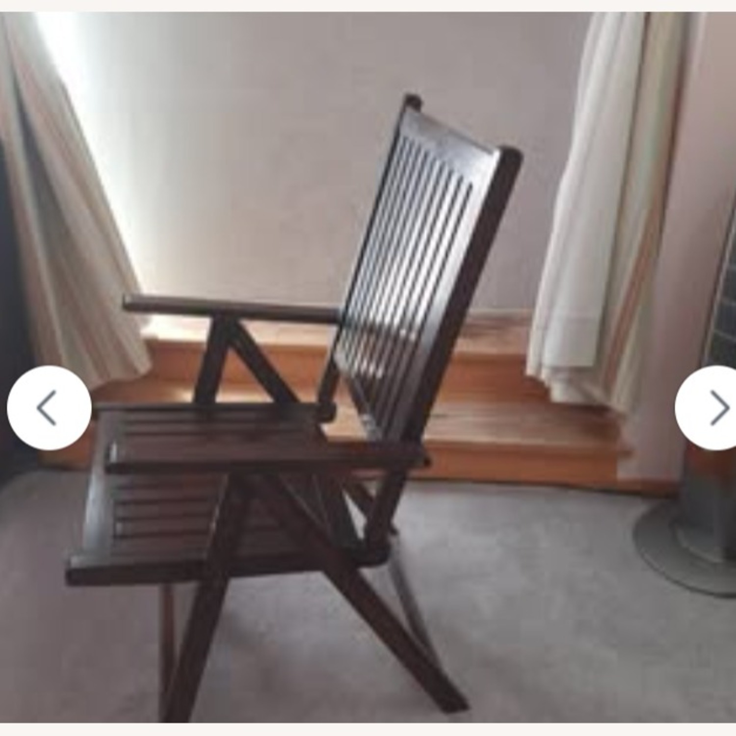 Dark Brown Wood Accent Chair - image-4