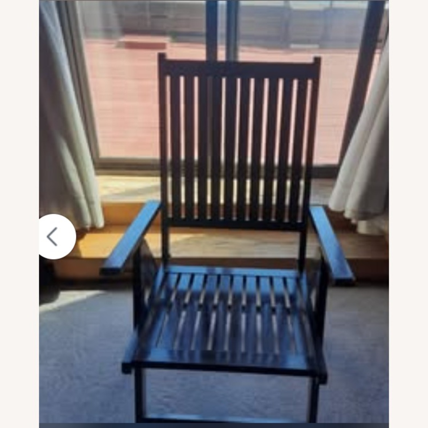 Dark Brown Wood Accent Chair - image-0