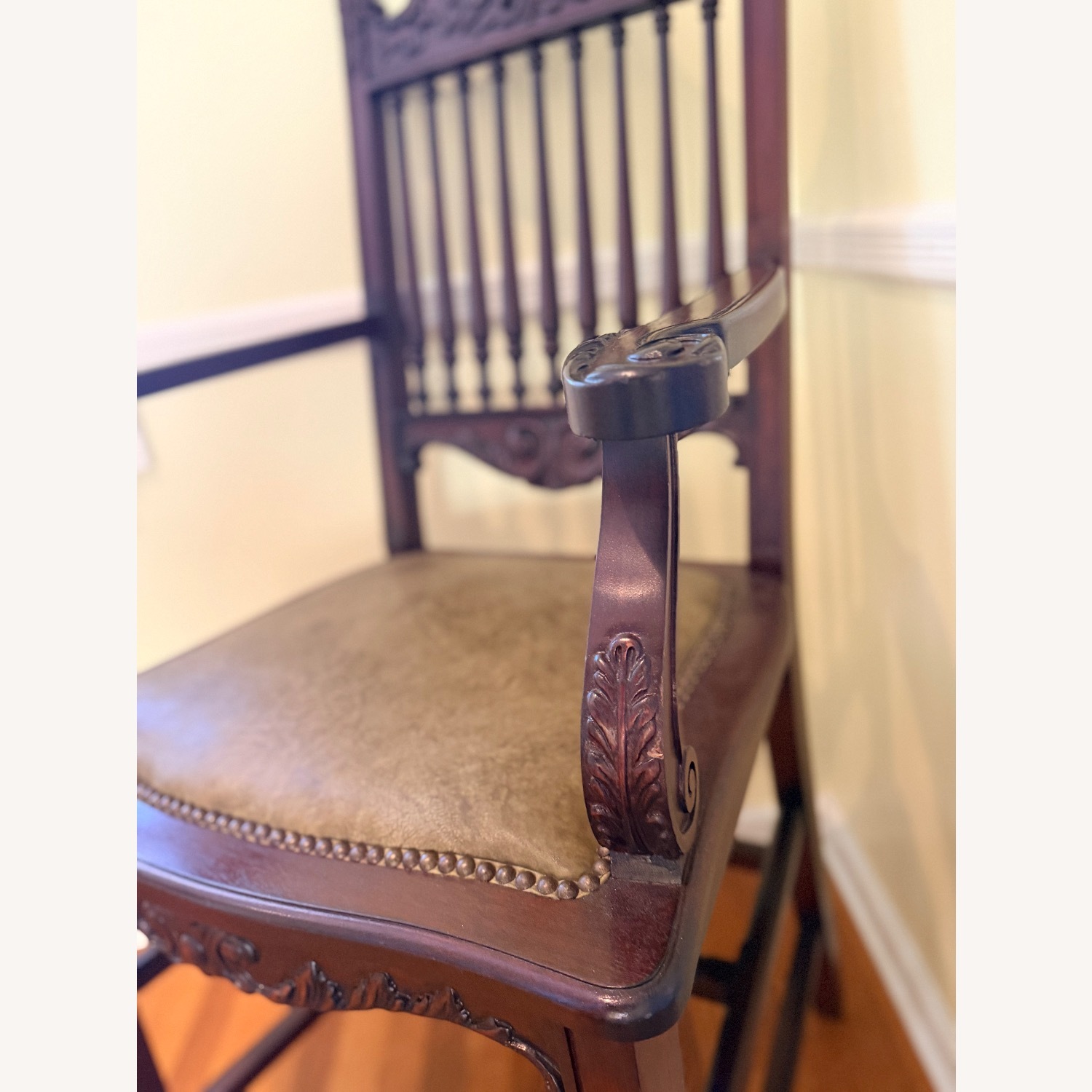 Vintage Hand-Carved Billiards Chair / Gentleman’s - image-2