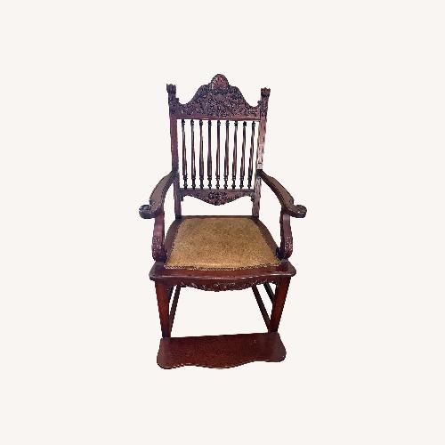 Used Vintage Hand-Carved Billiards Chair / Gentleman’s for sale on AptDeco
