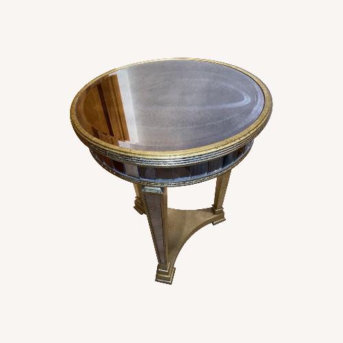 Used Gold Antique Mirrored Side Table for sale on AptDeco