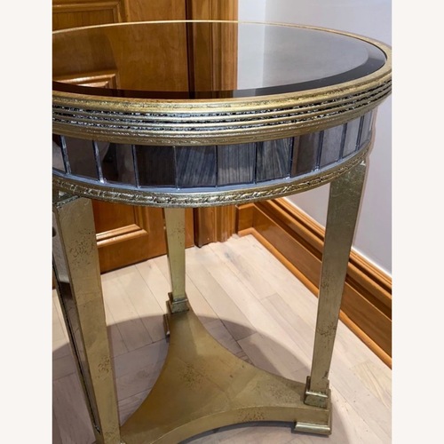 Used Gold Antique Mirrored Side Table for sale on AptDeco