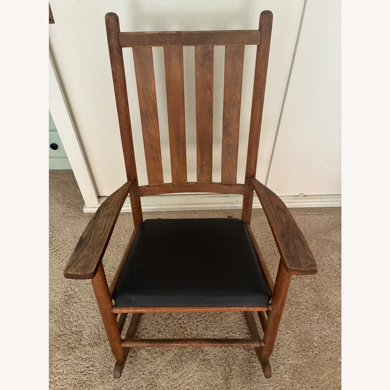 Light Brown Wood Armchair - image-2