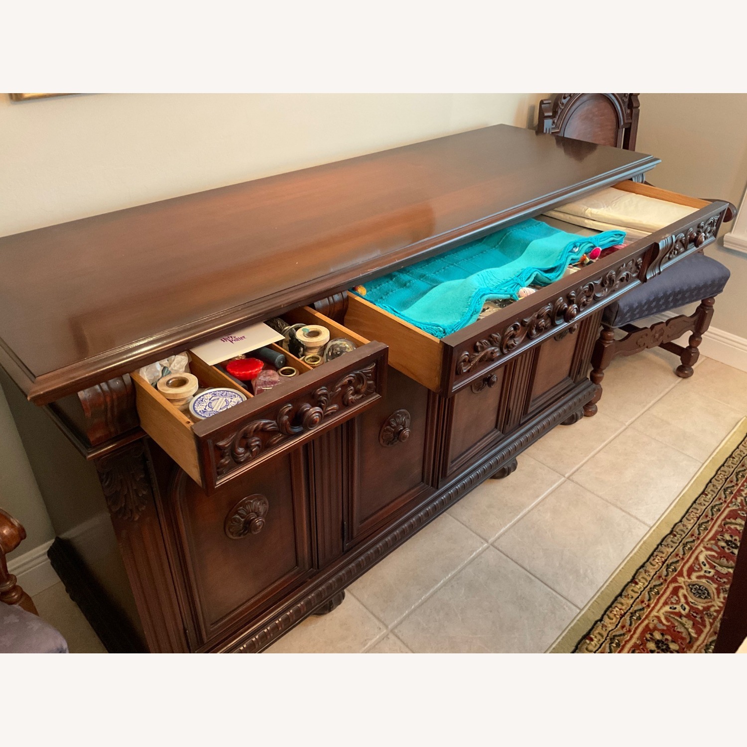 Vintage/Antique Seng Furniture Natural Sideboard - image-4