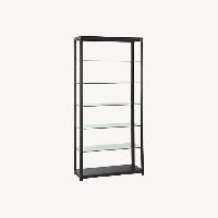 Room & Board Burton Glass & Steel Bookcase