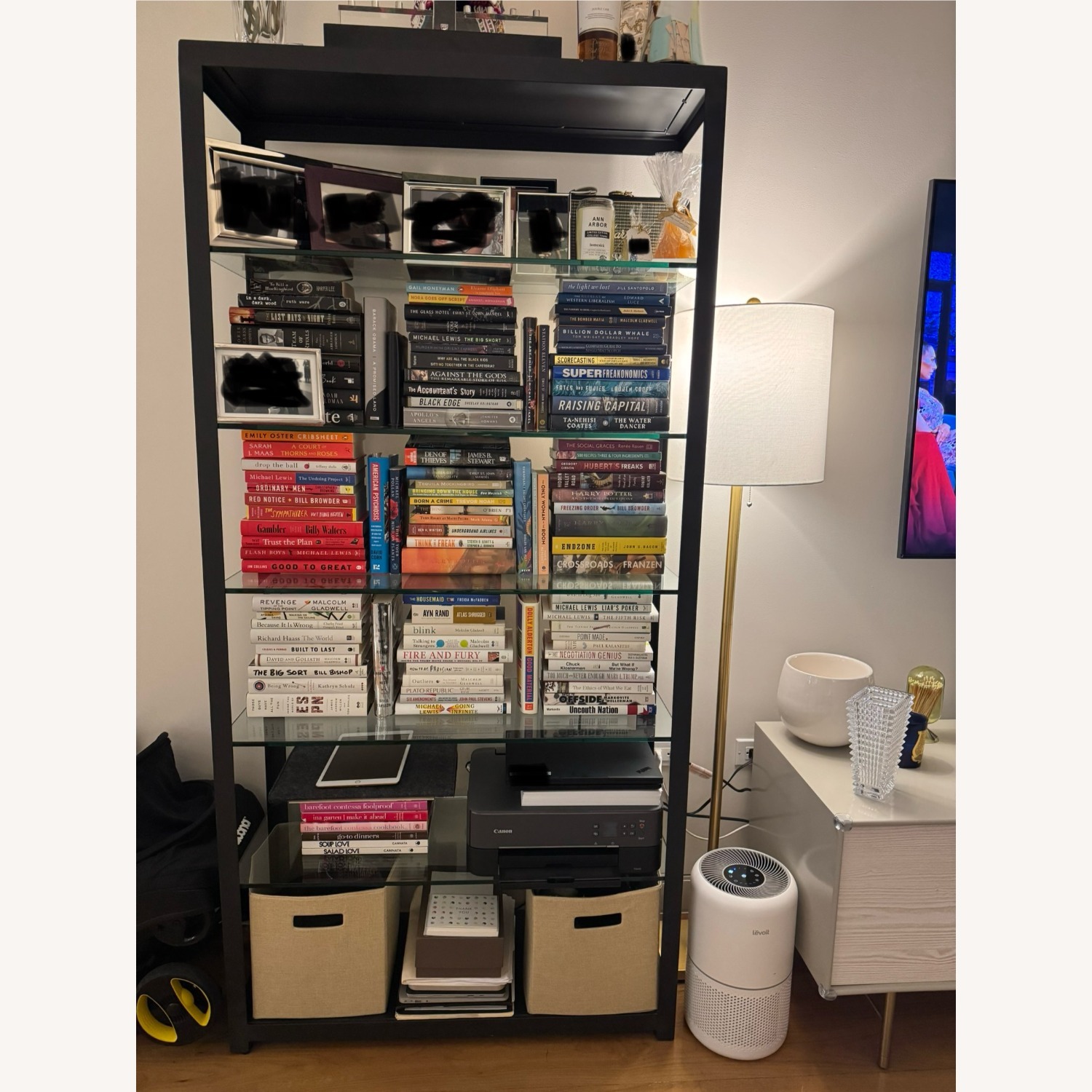 Room & Board Burton Glass & Steel Bookcase - image-2