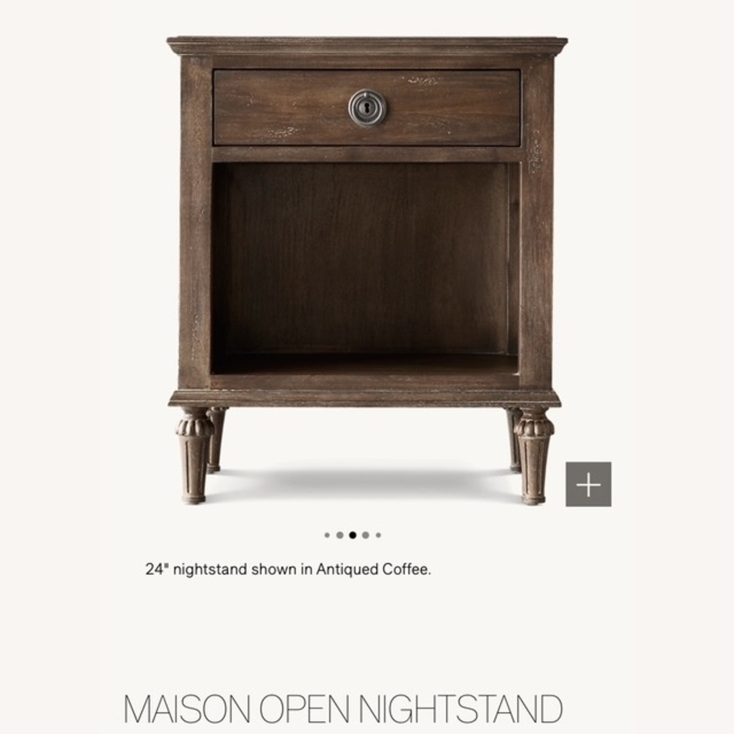Restoration Hardware Maison Brown Wood Nightstand - image-6