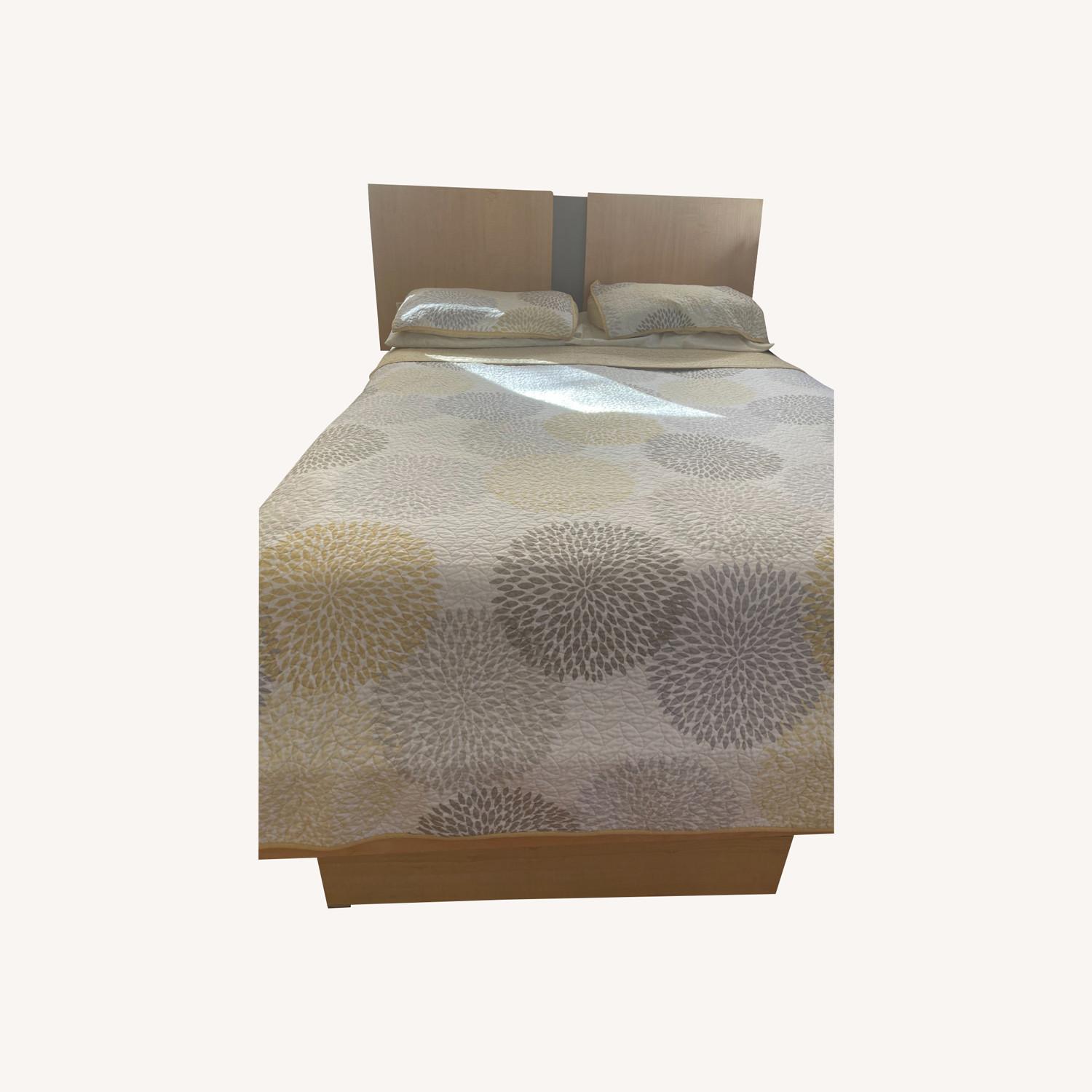 Birch Wood Bed+ 2 Under the Bed Storage Drawer - image-0