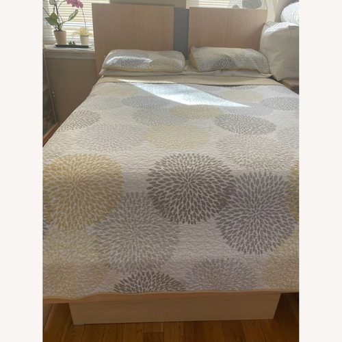 Used Birch Wood Bed+ 2 Under the Bed Storage Drawer for sale on AptDeco