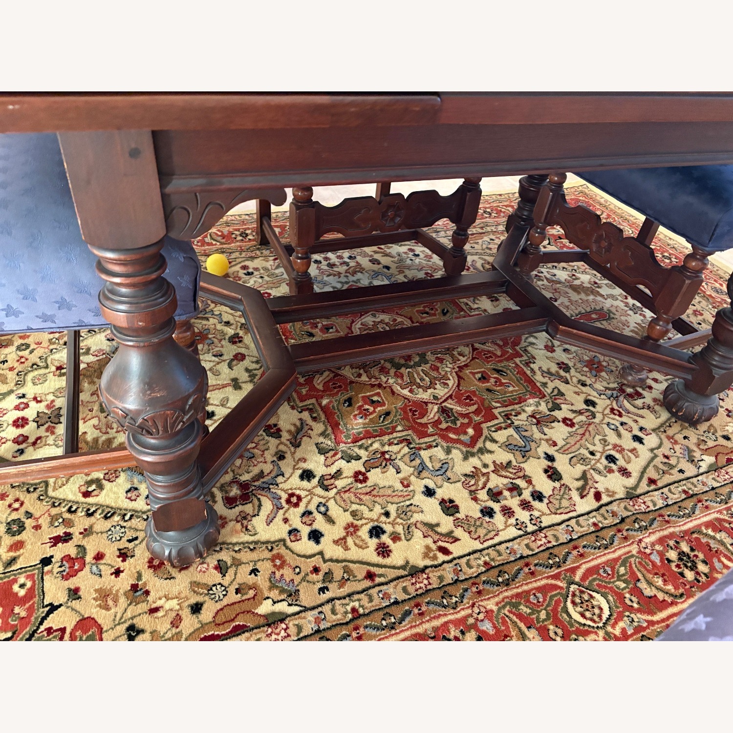 Vintage/Antique Natural Wood Dining Table - image-2