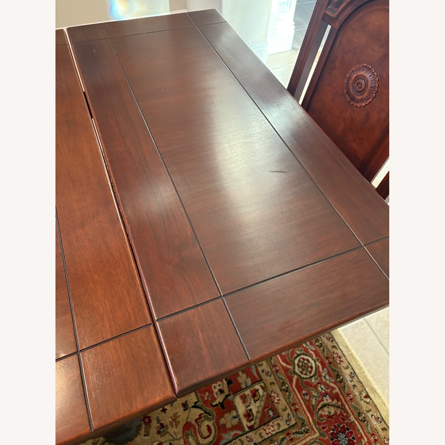 Vintage/Antique Natural Wood Dining Table - image-3