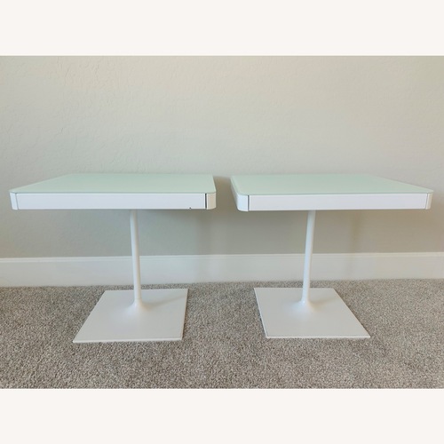 Used Design Within Reach Luciano Bertoncini White Metal Side Tables for sale on AptDeco