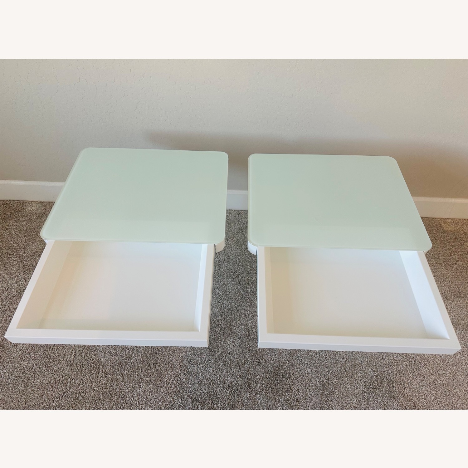 Design Within Reach Luciano Bertoncini White Metal Side Tables - image-3