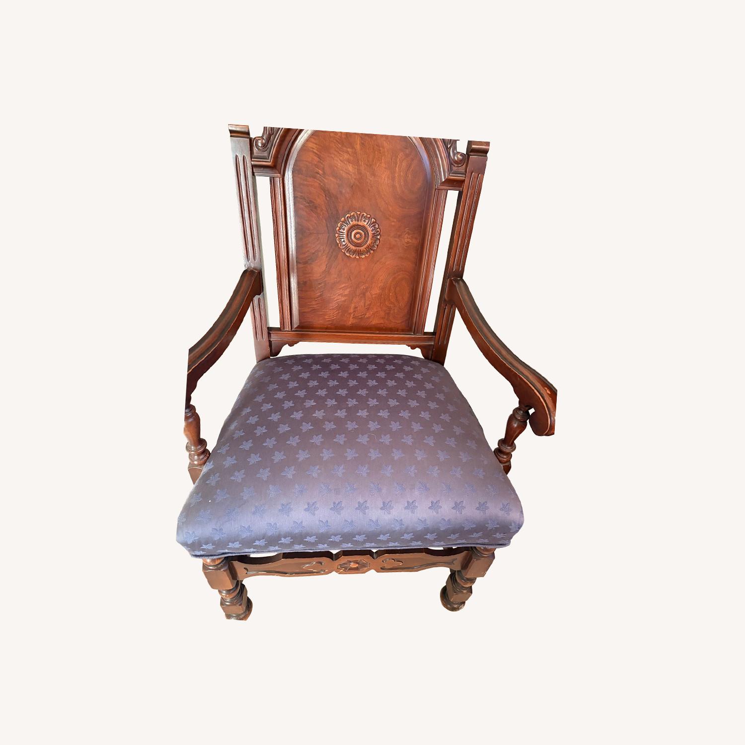 Vintage/Antique Natural Wood Dining Chairs (6) - image-0