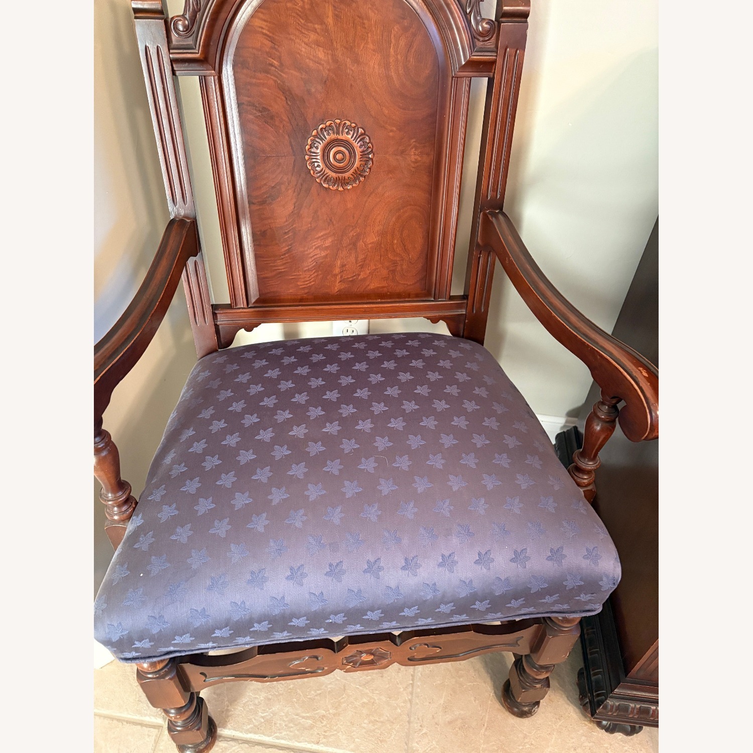 Vintage/Antique Natural Wood Dining Chairs (6) - image-0