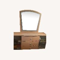 Ashley Furniture Natural Wood Dresser+ Mirror