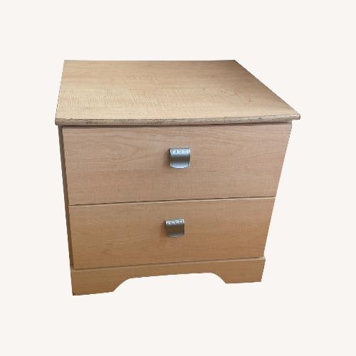Used Ashley Natural Wood Nightstand for sale on AptDeco