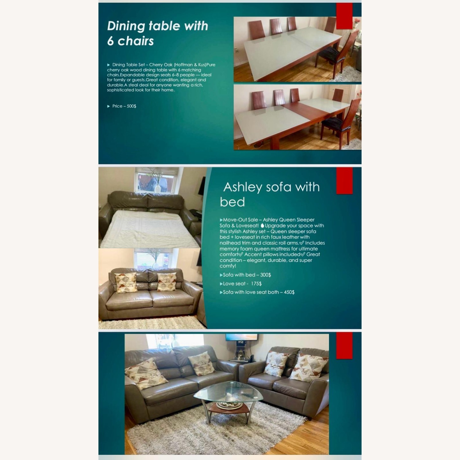 Natural Faux Leather Loveseat - image-2