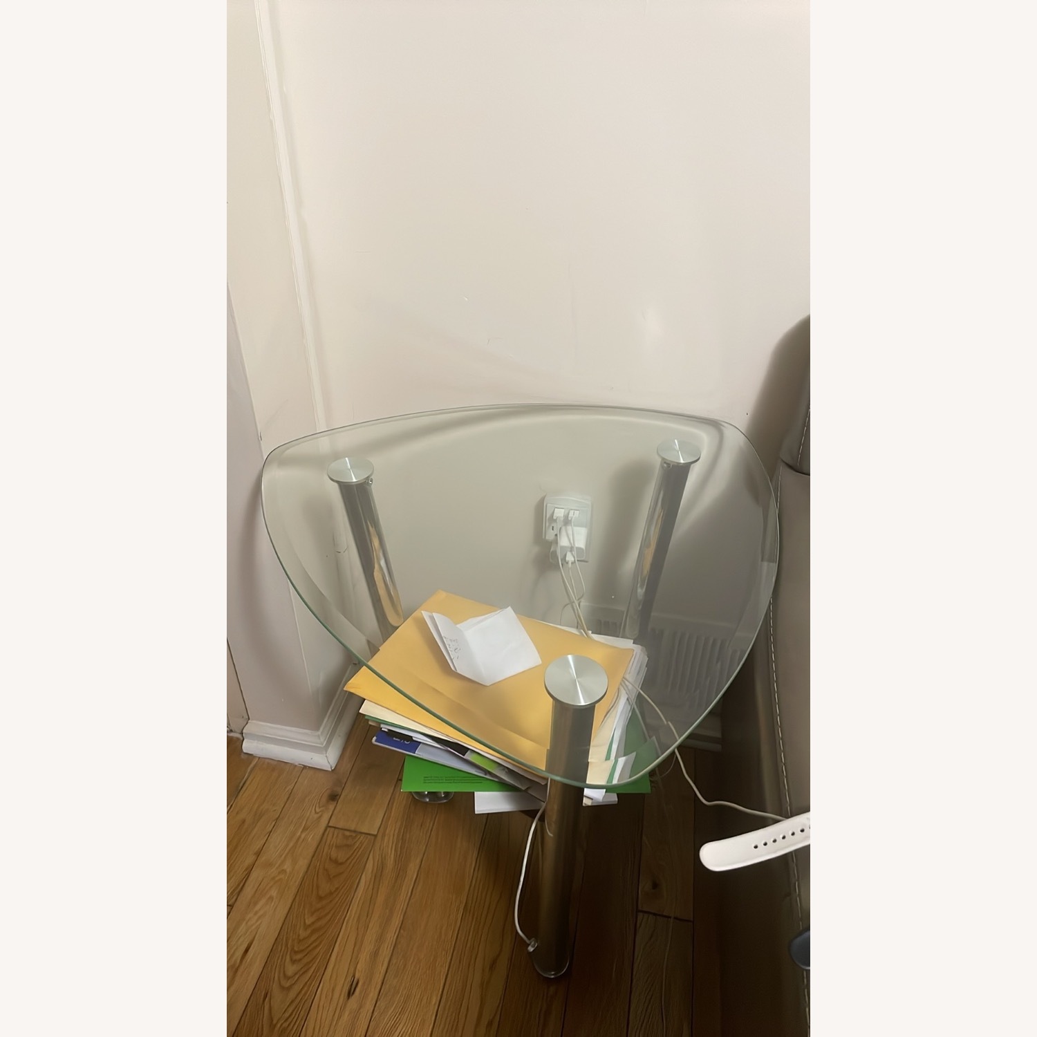 Ashley Glass Wood Coffee Table+ 2 Side Tables - image-4