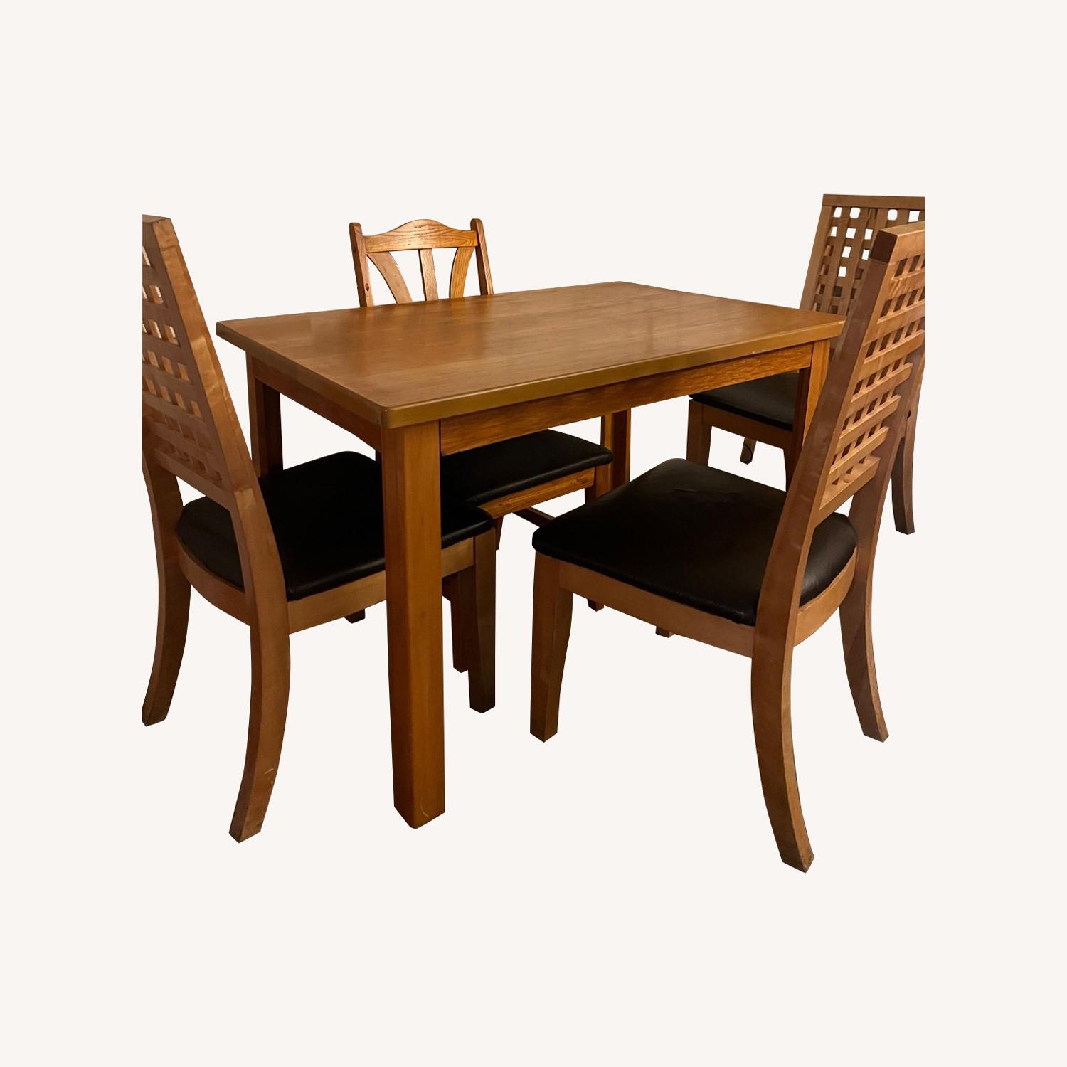 Natural Wood Dining Set - image-0