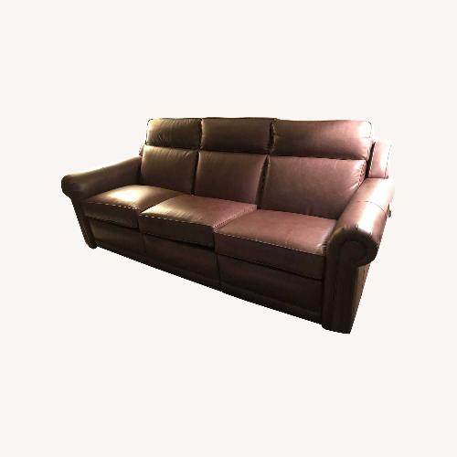 Used  Ethan Allen Johnston Leather Sofa for sale on AptDeco