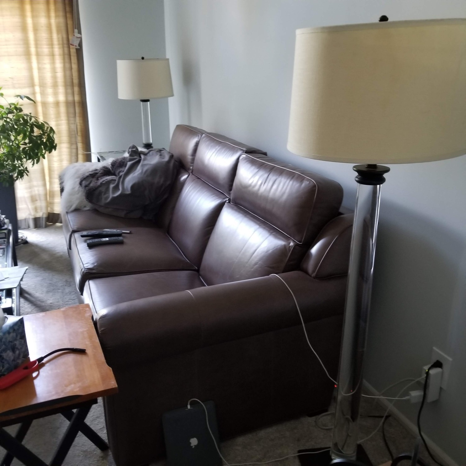  Ethan Allen Johnston Leather Sofa - image-2