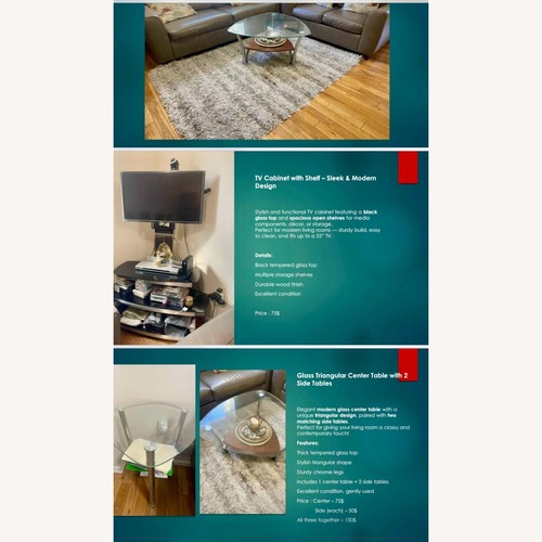 Used Sleek & Modern Design TV Cabinet With Shelf for sale on AptDeco