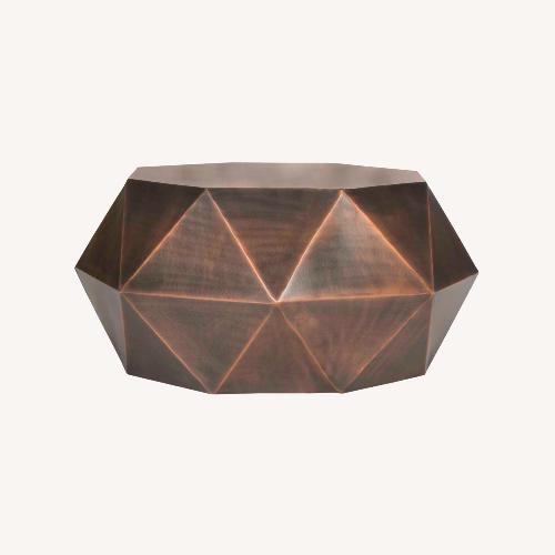 Used Safavieh Astrid Faceted Copper Coffee Table for sale on AptDeco