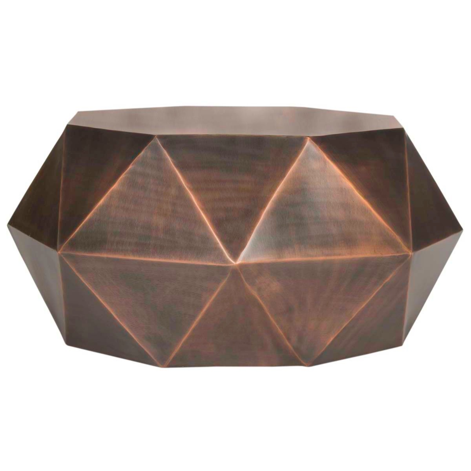 Safavieh Astrid Faceted Copper Coffee Table - image-0