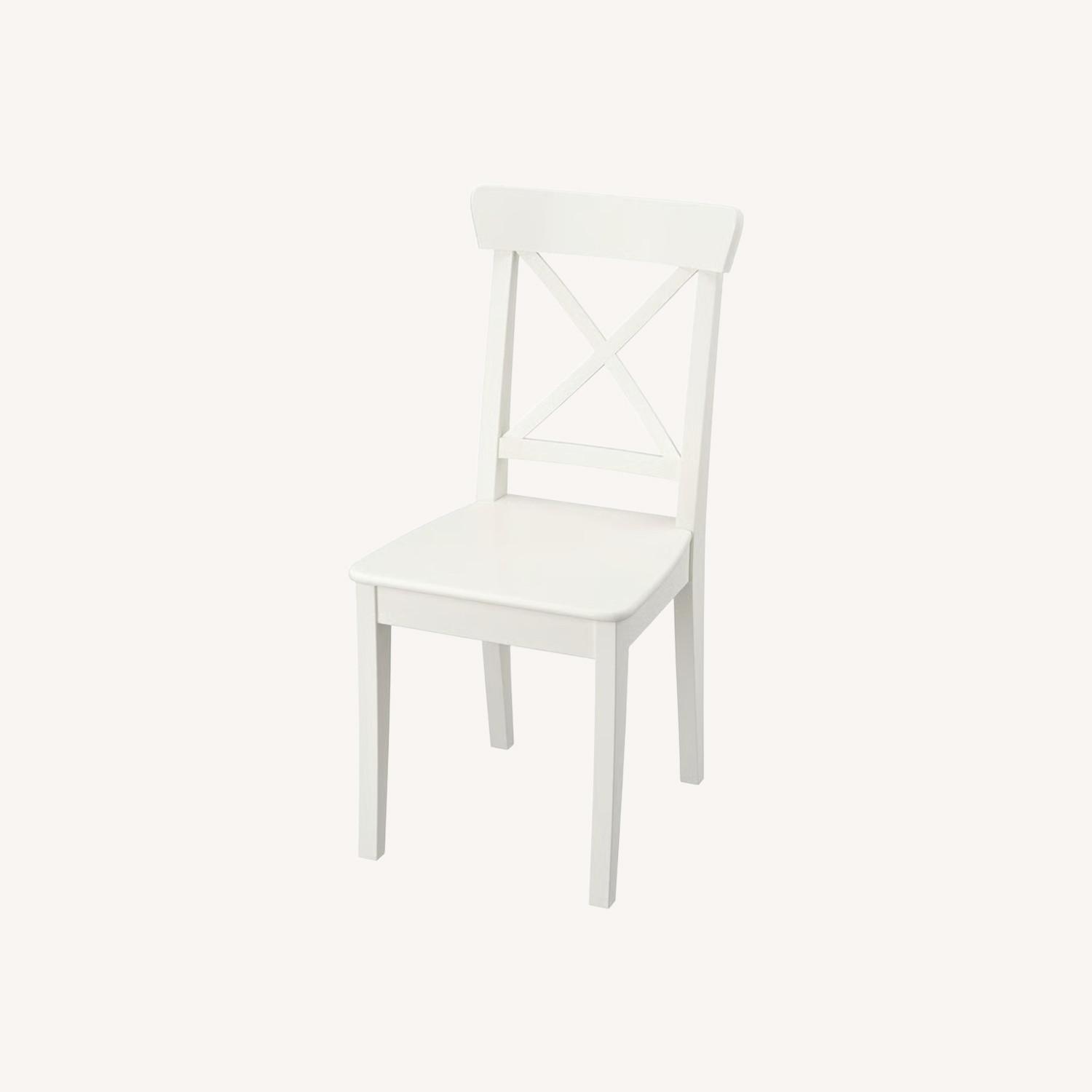 IKEA Ingolf White Wood Dining Chair - image-0