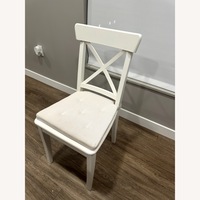 IKEA Ingolf White Wood Dining Chair - AptDeco