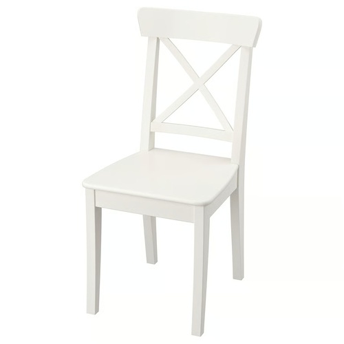 Used IKEA Ingolf White Wood Dining Chair for sale on AptDeco