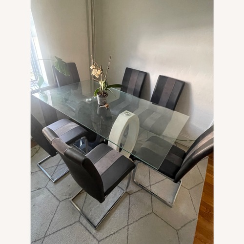 Used Bob's Discount Furniture Lars Transparent Dining Sets for sale on AptDeco